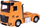 Set lodrash ndërtimi GLW TIR Truck, 6 makina ndërtimi, me vinç dhe platformë që hapet, portokalli
