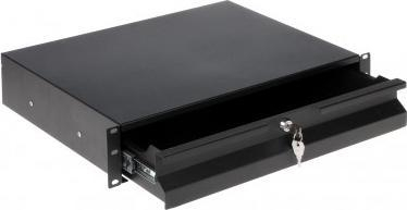 Sirtar rrëshqitës rack P19SZ 2U 300mm, metal, i zi