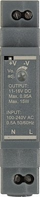 Furnizim energjie Vidos P15/1116, për sisteme sigurie, kompakt, gri