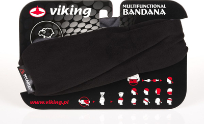 Bandanë multifunksionale Viking Merino Polartec Outside, lesh merino, për të rritur, blu e zezë