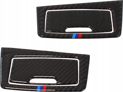 Kornizë hiri karboni për derë BMW 3 Series F30, 2013–2015, ABS, fibër karboni, e zezë