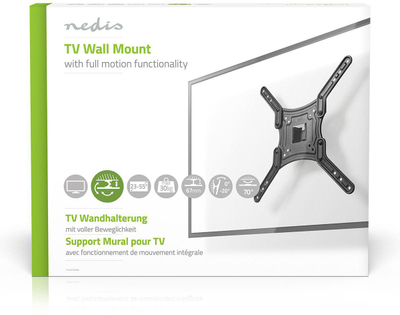 Suport muri për TV, Full Motion, 23-55", 30 kg, i zi
