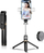 Shkop selfie me tripod LED Ring SSTR-20, me telekomandë Bluetooth, i zi