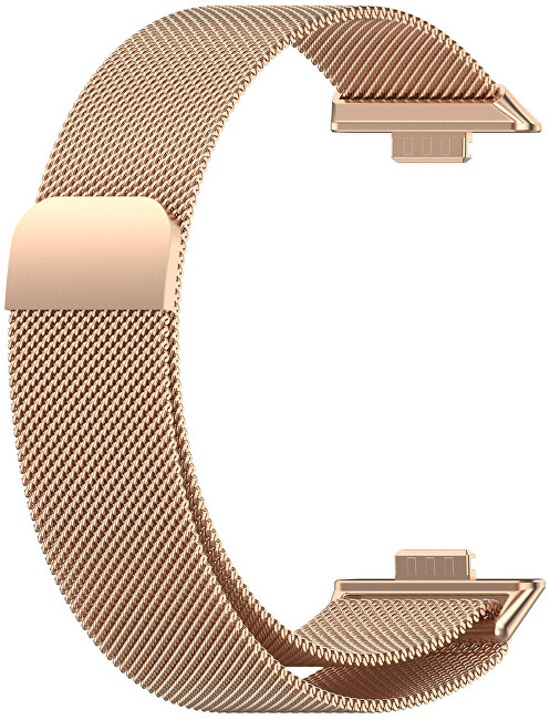 Rrip për orë smart 4wrist Milanese Loop for Huawei Fit 3, rozë/artë