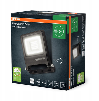 Reflektor LED Osram Endura Flood PC, 20W, 1800 lumen, i bardhë e ftohtë 4000K