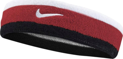 Shirit koke Nike Swoosh me vija, elastik sportiv, kuq e zi