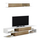 Set mobilie për TV Birgitta 181x31,5x39,6Hcm (HM8903.11), bardhë
