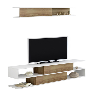 Set mobilie për TV Birgitta 181x31,5x39,6Hcm (HM8903.11), bardhë