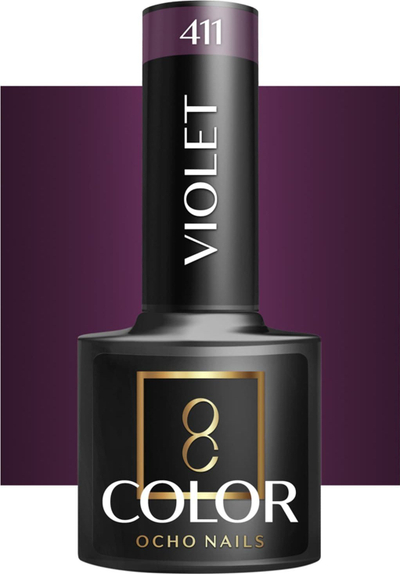 Llak gjysmë permanent Ocho Nails Hybrid Viola 411, 5 g, vjollcë