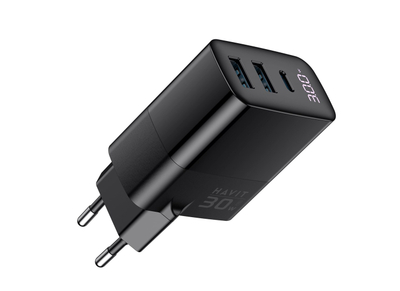 Karikues muri Havit UCLE001, 30W, 2x USB, i zi