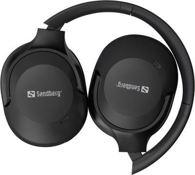 Kufje pa tela Sandberg Wireless Travel Headset, ANC, ENC, të zeza