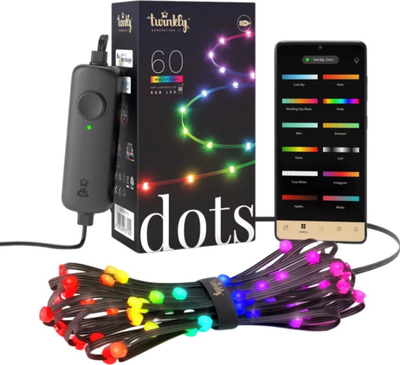 Twinkly Dots Флексибилна LED Светлосна Низа, Мултибојна, 60 RGB LED, 10 ft