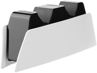 Stacion karikimi FIXED për dy kontrollues DualSense PlayStation 5 wireless, i zi / bardhë