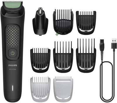Trymer Philips Multigroom MG3946/15, 9 në 1, 90 min pa kabllo, i zi