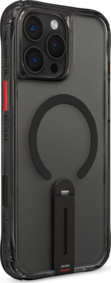 Kuti mbrojtëse Skinarma Helix për iPhone 16 Pro Max, me MagSafe, stendë 360°, e zezë