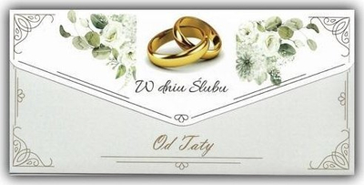 Kartolinë martese Hallmark Wedding Card Envelope From Dad, format DL, me zarf, dizajn me ar