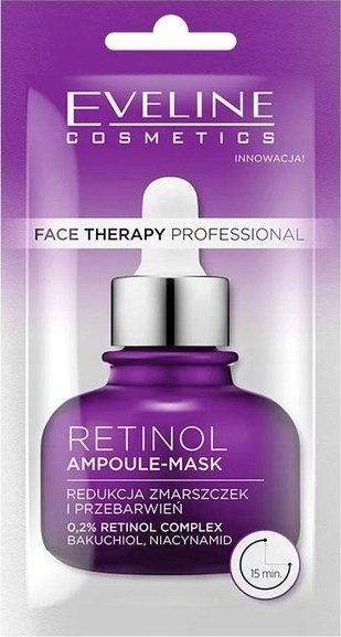 Maskë ampulë fytyre Eveline Face Therapy Professional Retinol, 8ml