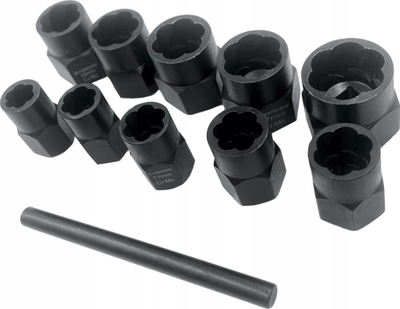 Set çelësash për vida dhe arra të prishura Forsage F-912U3, 9-19 mm, 3/8"