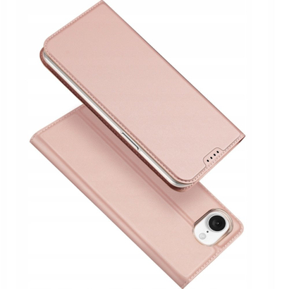 Mbulesë telefoni Dux Ducis Business Folio për iPhone 16e, xhep për kartë, mbyllje magnetike, rozë