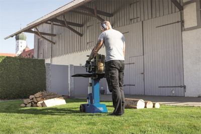 Çarës druri elektrik Scheppach HL810, 3000W, 8 ton, blu