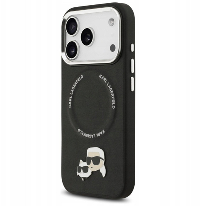 Kapak telefoni Karl Lagerfeld MagSafe, iPhone 17 Pro Max, PU, i zi