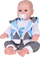 Kukull realiste bebe djalë 50cm ZA5357, që qesh, trup i butë