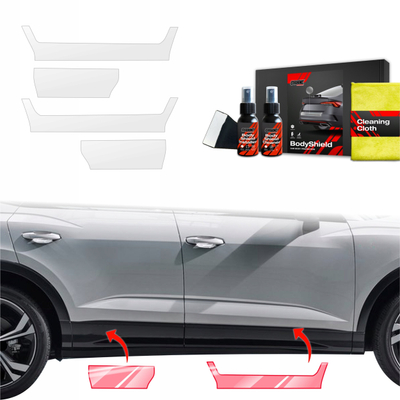 Folie mbrojtëse pragjesh BodyShield, 4 në 1, për Audi Q3 Sportback 2018-2025, transparente
