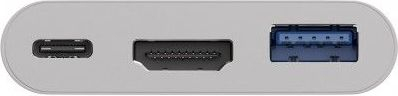 Adapter USB C Goobay 62104, HDMI 4K, USB A 3.0, i bardhë