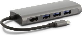Докинг станица LMP USB-C Docking Station LMP-USBC-MDOCK-SG, HDMI, USB 3.0, сива