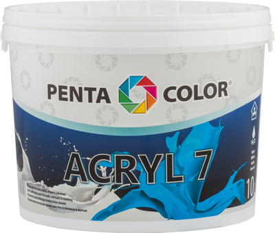 Bojë emulsioni Pentacolor Acryl 7, për mure brënda, e bardhë
