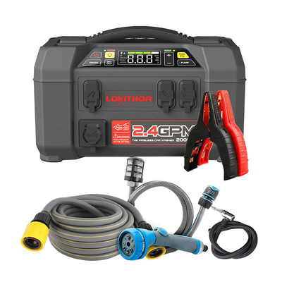 Lokithor AW401 Jump Starter / Booster 2500A + Powerbank 20000mAh + Kompresor + Dritë Flash + Pajisje Power Wash 5-in-1