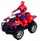 Lodër quad BIGTOYS BMOT1695, 18cm, me figurë superheroi, kuqe blu