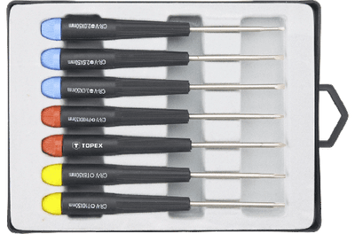 Kompleti i kaçavidave Topex Precision, 7 copë
