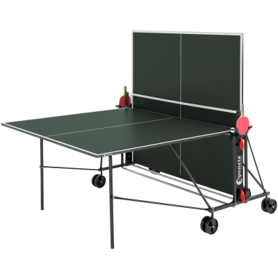 Tavolinë pingpongu Sponeta Hobbyline për brenda, paloset, me rrota, e gjelbër