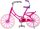 Set lodrash LeanToys Doll on a Bicycle, gocë me biçikletë, plastik, rozë