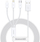 Kabllo BASEUS Superior 3në1, USB-A - USB-C/micro USB/Lightning, 1.5m, e bardhë