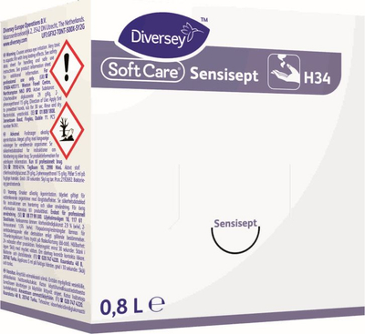 Xhel për dezinfektim duarsh Diversey Soft Care Sensisept, 800ml, pa erë