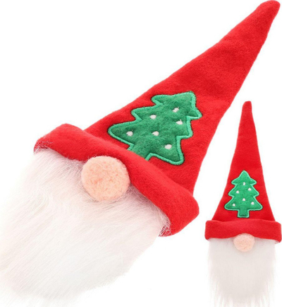 Mbulesë dekorative Krishtlindjesh Santa Claus për shishe, takëme edhe peceta, poliestër, e kuqe