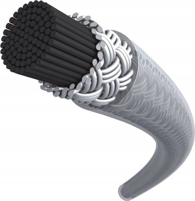 Fije squashi Dunlop Iconic Power 18g, 1.10mm, 10m, e zezë