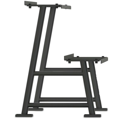 Stendë kettlebell‑ësh VirtuFit One Piece, me 2 kate, me tapet për pajisjet, ngjyrë e zezë