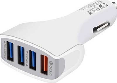Karikues makine Luka Fast Charger 3.0, 4 porta USB, QC 3.0, i bardhë