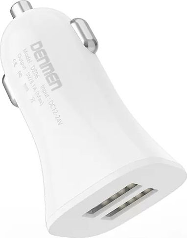 Karikues veture Demen D208, 2x USB, 2.1A, i bardhë