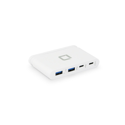 Hub USB C Dicota D31731, 4 në 1, Power Delivery 100W, i bardhë