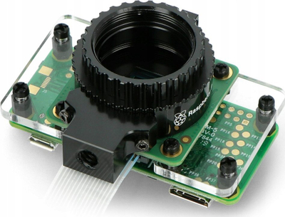 Pllakë montimi Raspberry Pi Zero HQ Camera, akrilik, e tejdukshme