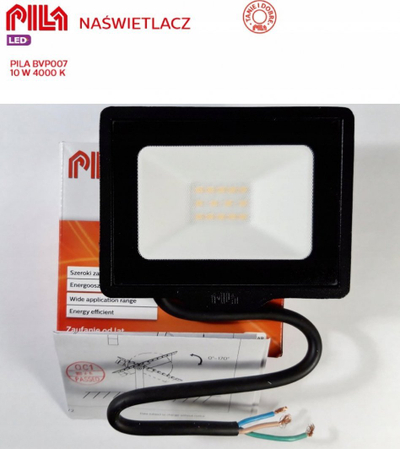 Reflektor i jashtëm LED Philips Pila BVP007, 10W, 4000K, i zi