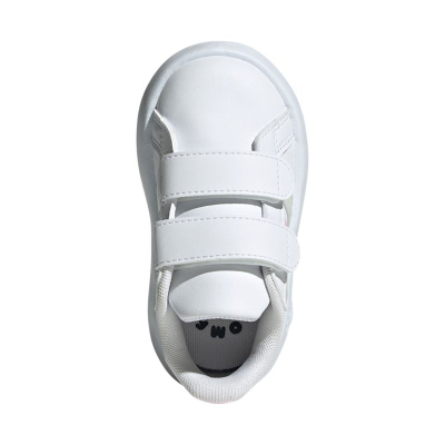 Патики за бебиња Adidas Grand Court 2.0, лесни, рециклиран материјал, бели