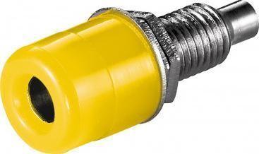 Konektor paneli Techtube Pro Banana, 4mm, set 5 copë, i verdhë