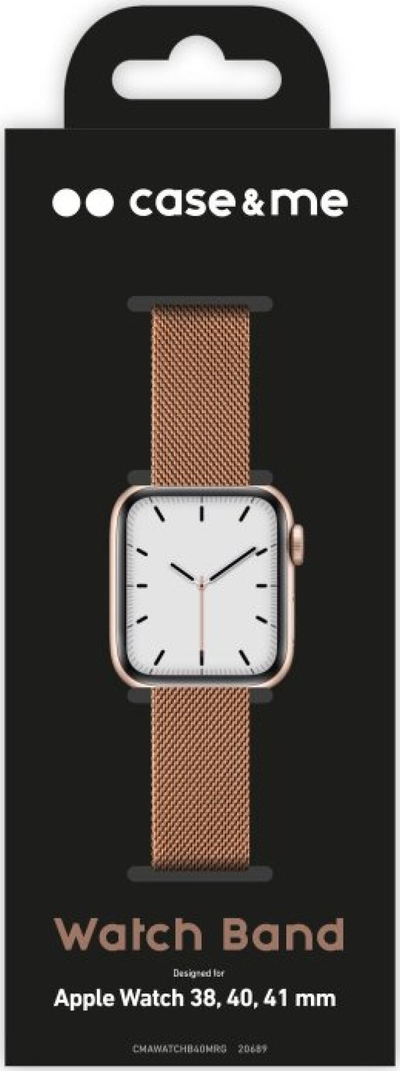Rrip ore inteligjente SBS Case&Me, për Apple Watch 38/40/41mm, najlon, rose gold