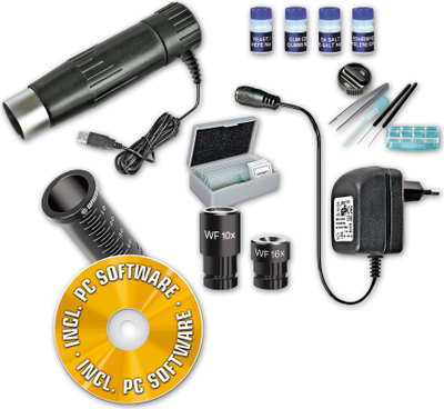 Mикроскоп Bresser Biolux CEA USB, 40 1024x, едукативен сет