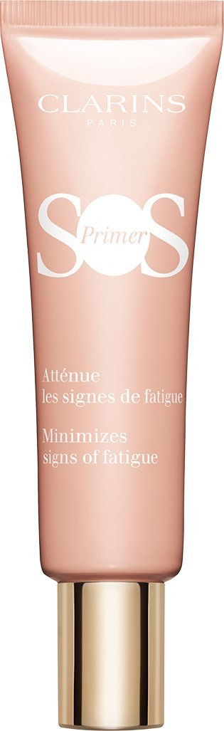 Primer fytyre Clarins SOS Primer Pink, hidratim 24 orë, efekt që e ndriçon, rozë